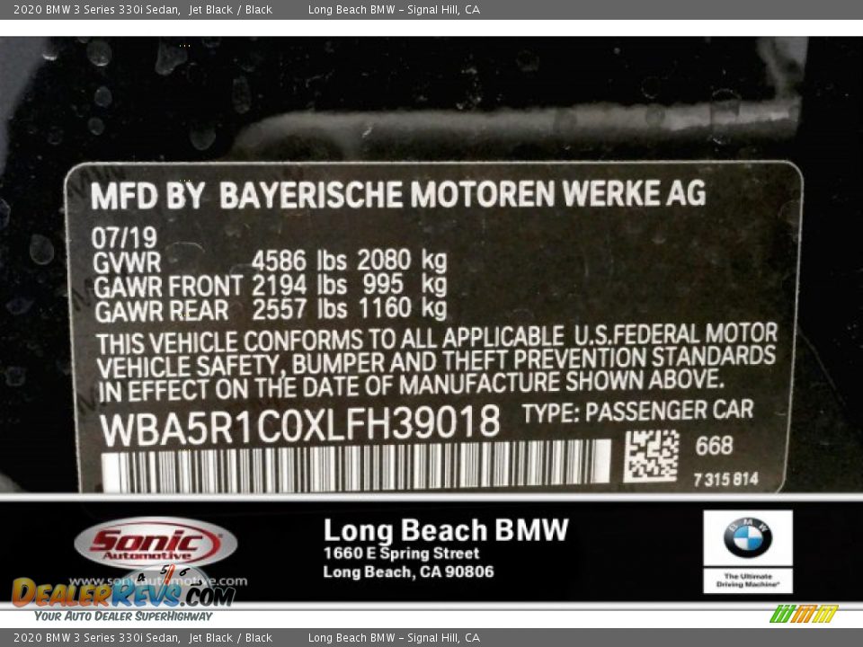 2020 BMW 3 Series 330i Sedan Jet Black / Black Photo #11