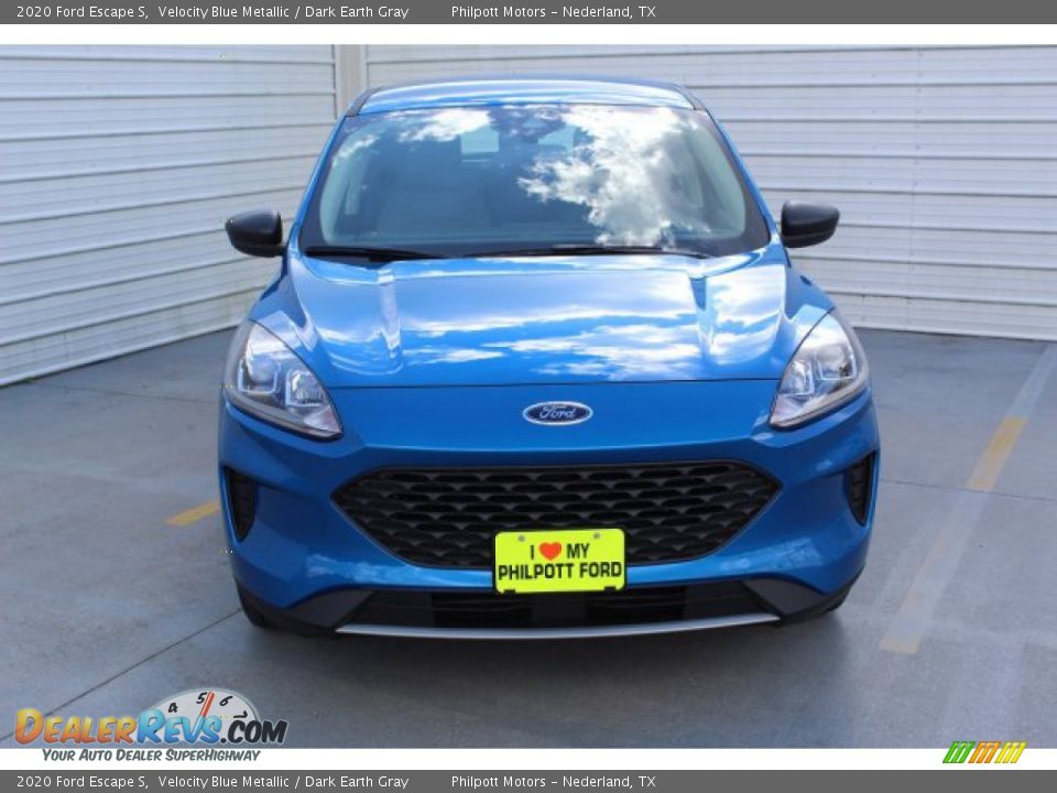 2020 Ford Escape S Velocity Blue Metallic / Dark Earth Gray Photo #3