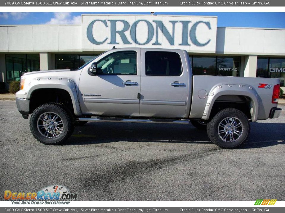 2009 GMC Sierra 1500 SLE Crew Cab 4x4 Silver Birch Metallic / Dark Titanium/Light Titanium Photo #1