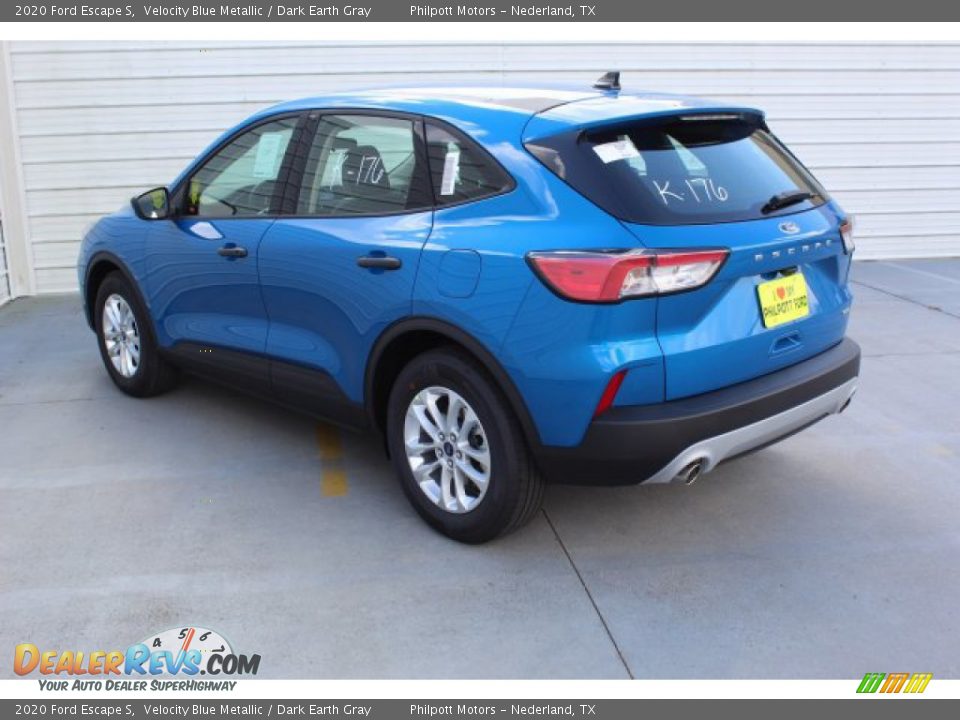 2020 Ford Escape S Velocity Blue Metallic / Dark Earth Gray Photo #6