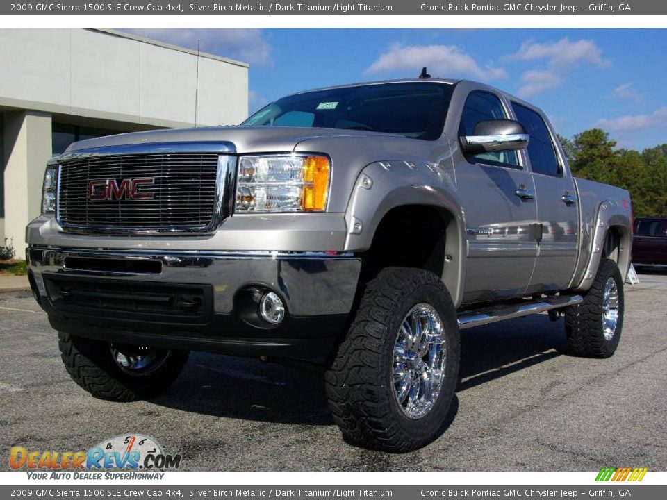 2009 GMC Sierra 1500 SLE Crew Cab 4x4 Silver Birch Metallic / Dark Titanium/Light Titanium Photo #2