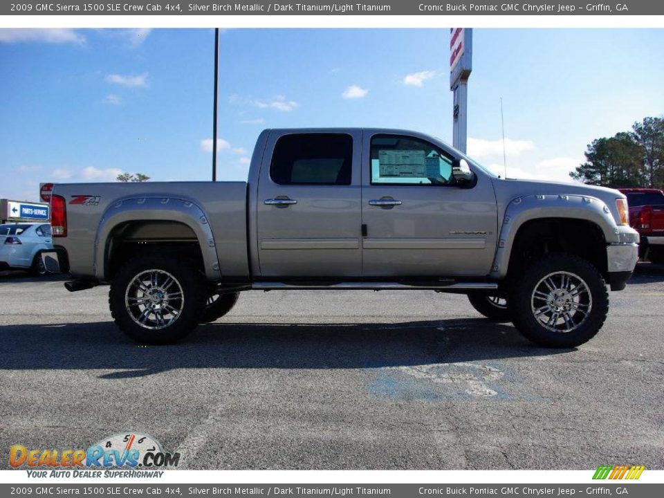 2009 GMC Sierra 1500 SLE Crew Cab 4x4 Silver Birch Metallic / Dark Titanium/Light Titanium Photo #5