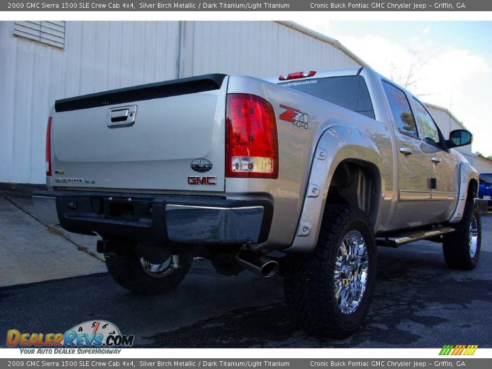 2009 GMC Sierra 1500 SLE Crew Cab 4x4 Silver Birch Metallic / Dark Titanium/Light Titanium Photo #6