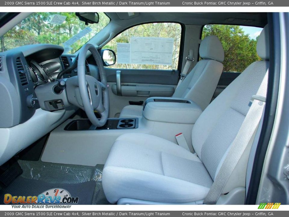 2009 GMC Sierra 1500 SLE Crew Cab 4x4 Silver Birch Metallic / Dark Titanium/Light Titanium Photo #14