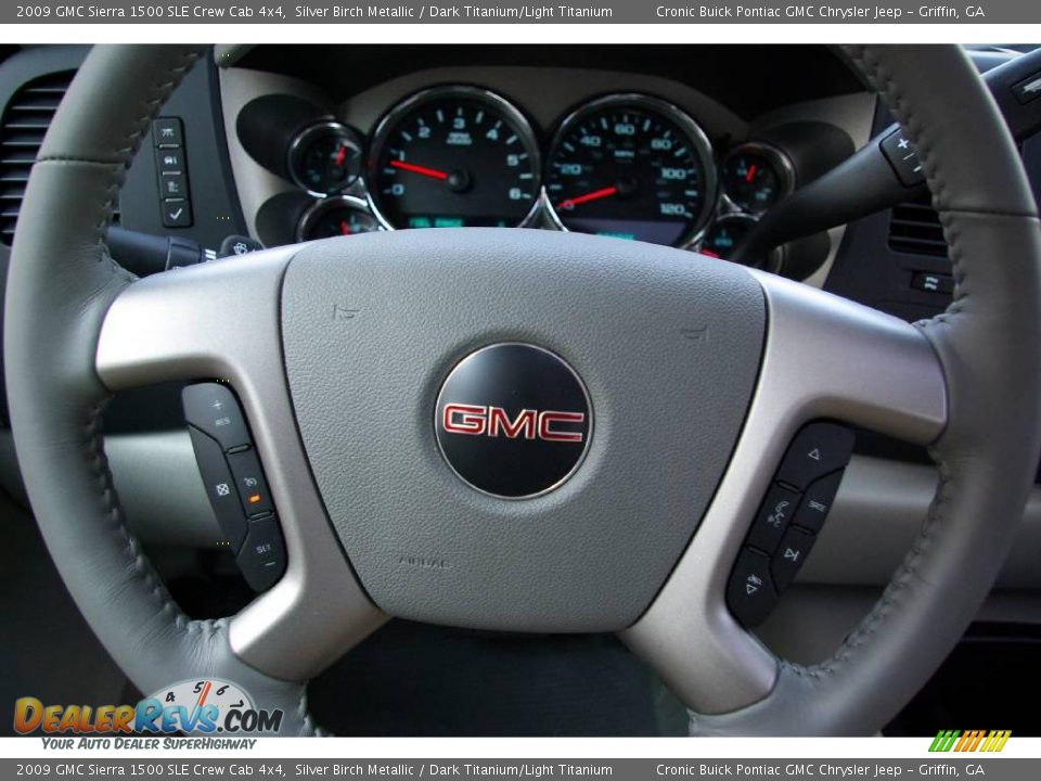 2009 GMC Sierra 1500 SLE Crew Cab 4x4 Silver Birch Metallic / Dark Titanium/Light Titanium Photo #19