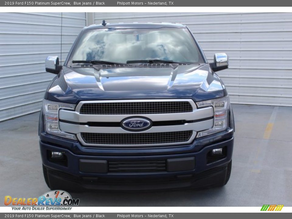 2019 Ford F150 Platinum SuperCrew Blue Jeans / Black Photo #3