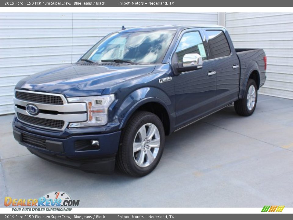 2019 Ford F150 Platinum SuperCrew Blue Jeans / Black Photo #4