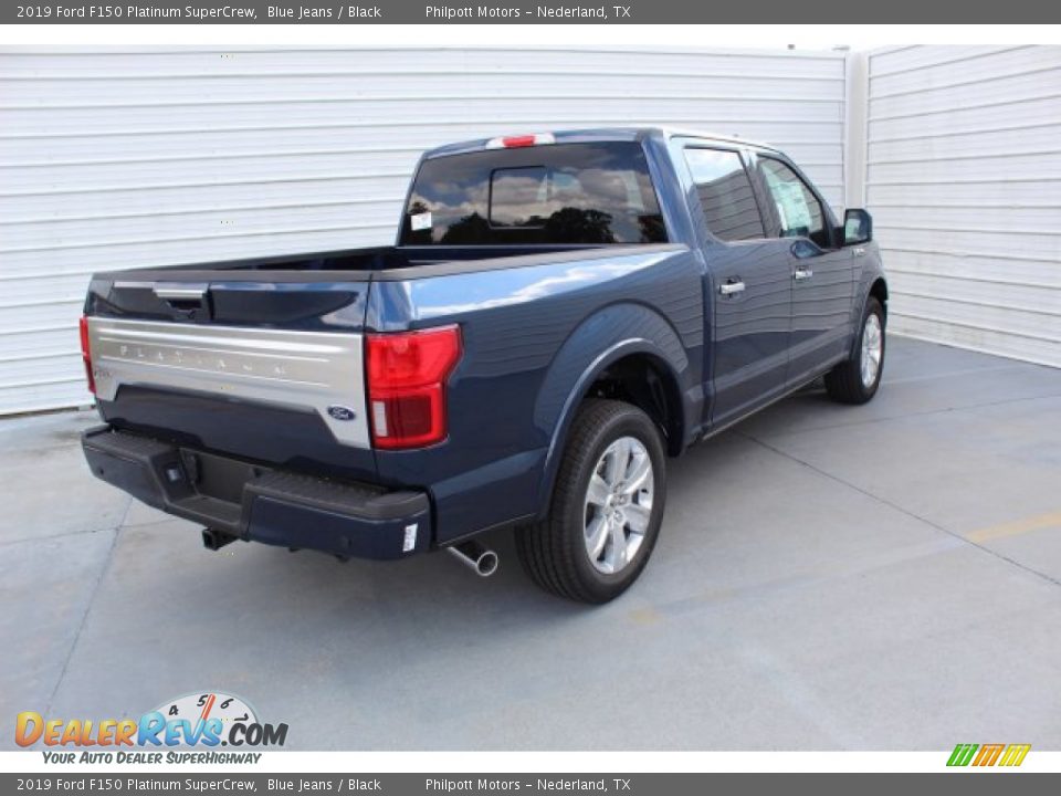 2019 Ford F150 Platinum SuperCrew Blue Jeans / Black Photo #8
