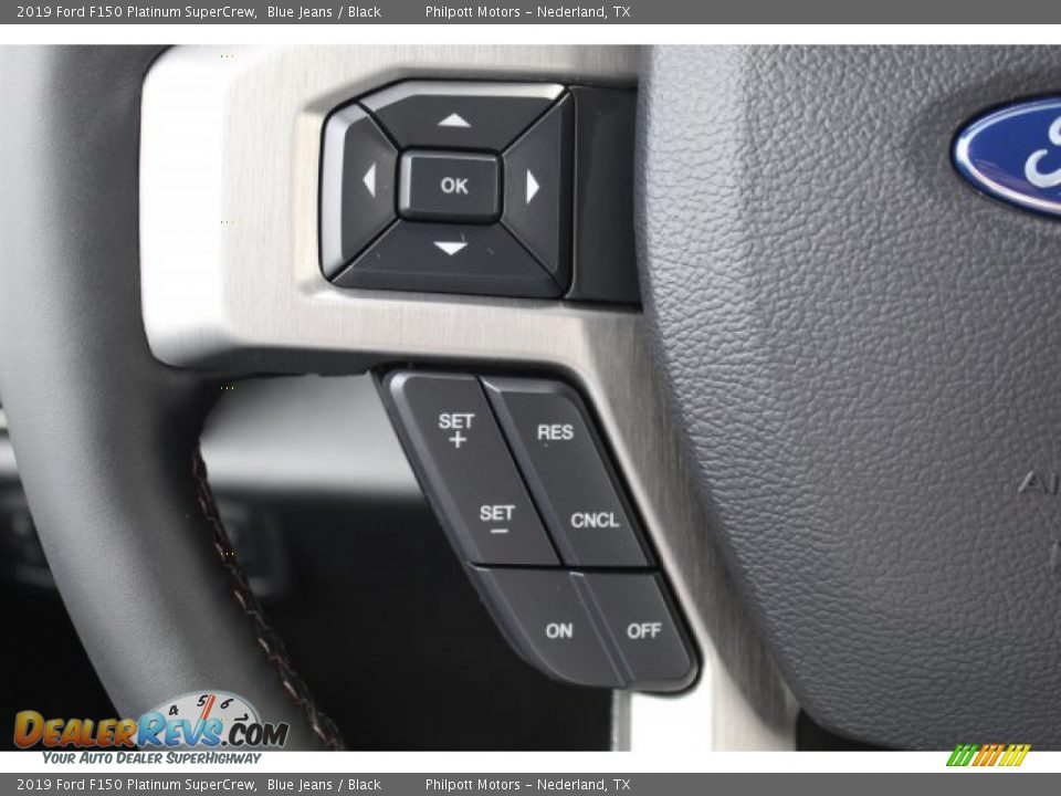 2019 Ford F150 Platinum SuperCrew Blue Jeans / Black Photo #12