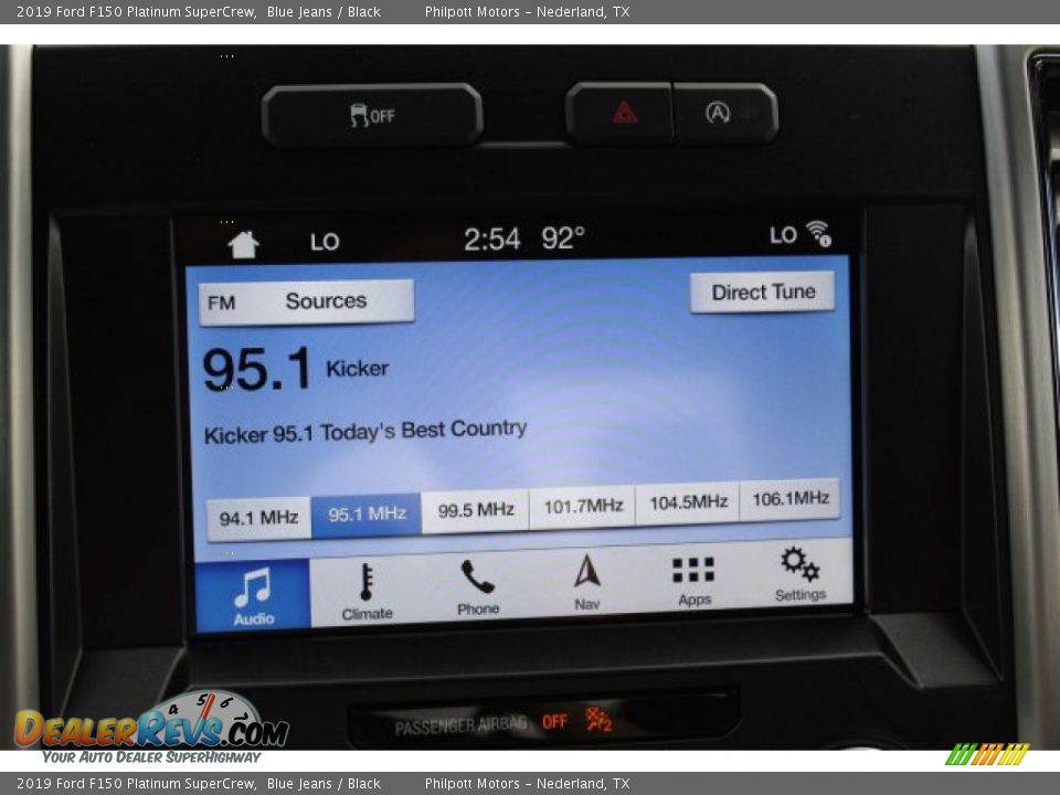 2019 Ford F150 Platinum SuperCrew Blue Jeans / Black Photo #16