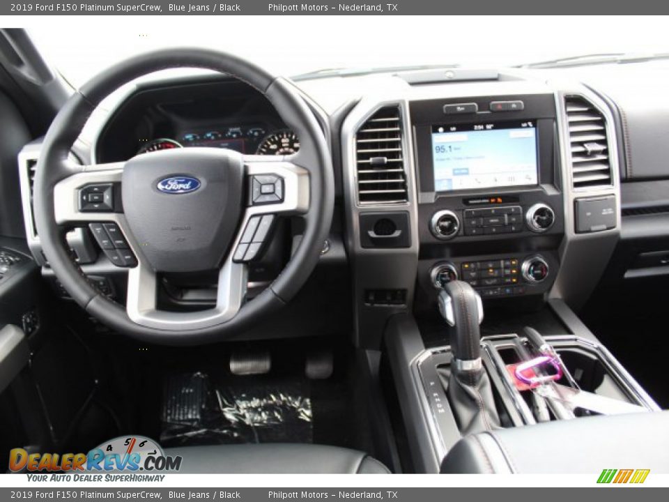 2019 Ford F150 Platinum SuperCrew Blue Jeans / Black Photo #22