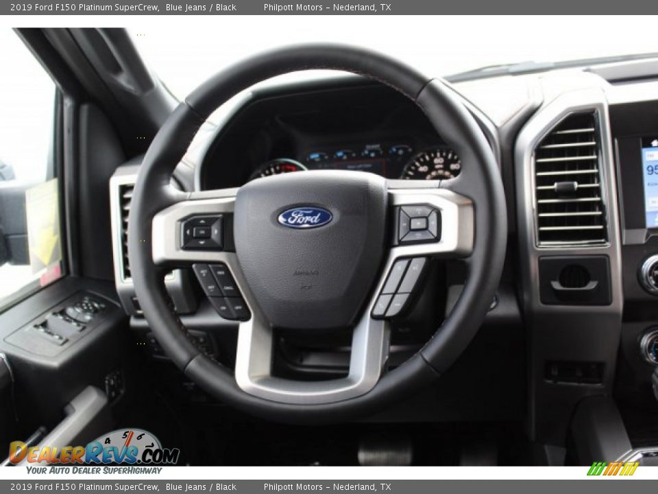 2019 Ford F150 Platinum SuperCrew Blue Jeans / Black Photo #23