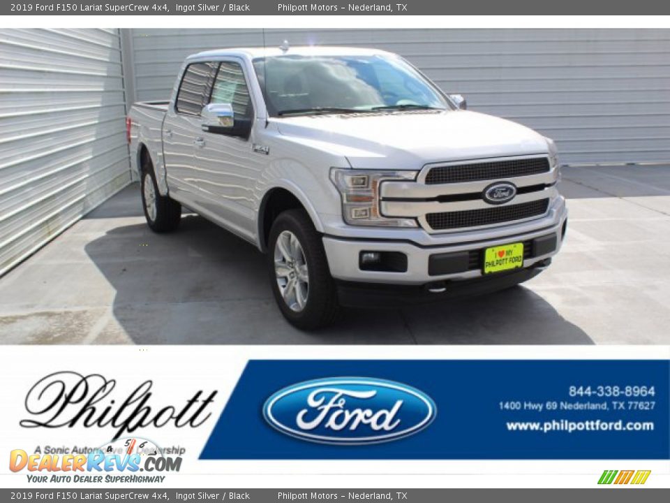 2019 Ford F150 Lariat SuperCrew 4x4 Ingot Silver / Black Photo #1