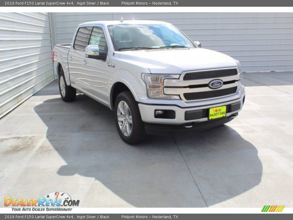 2019 Ford F150 Lariat SuperCrew 4x4 Ingot Silver / Black Photo #2
