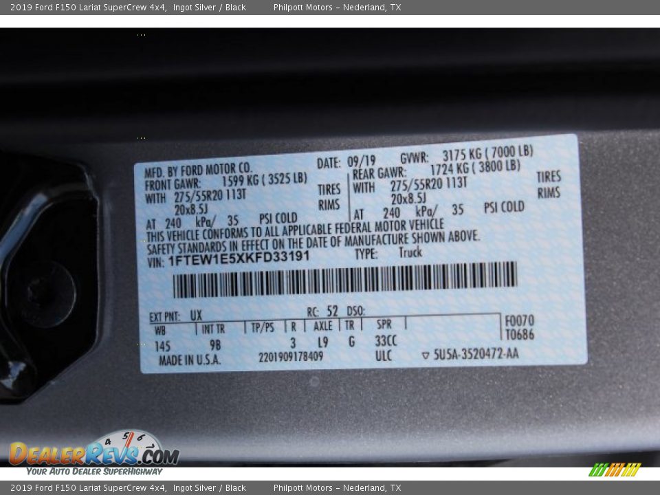 2019 Ford F150 Lariat SuperCrew 4x4 Ingot Silver / Black Photo #25