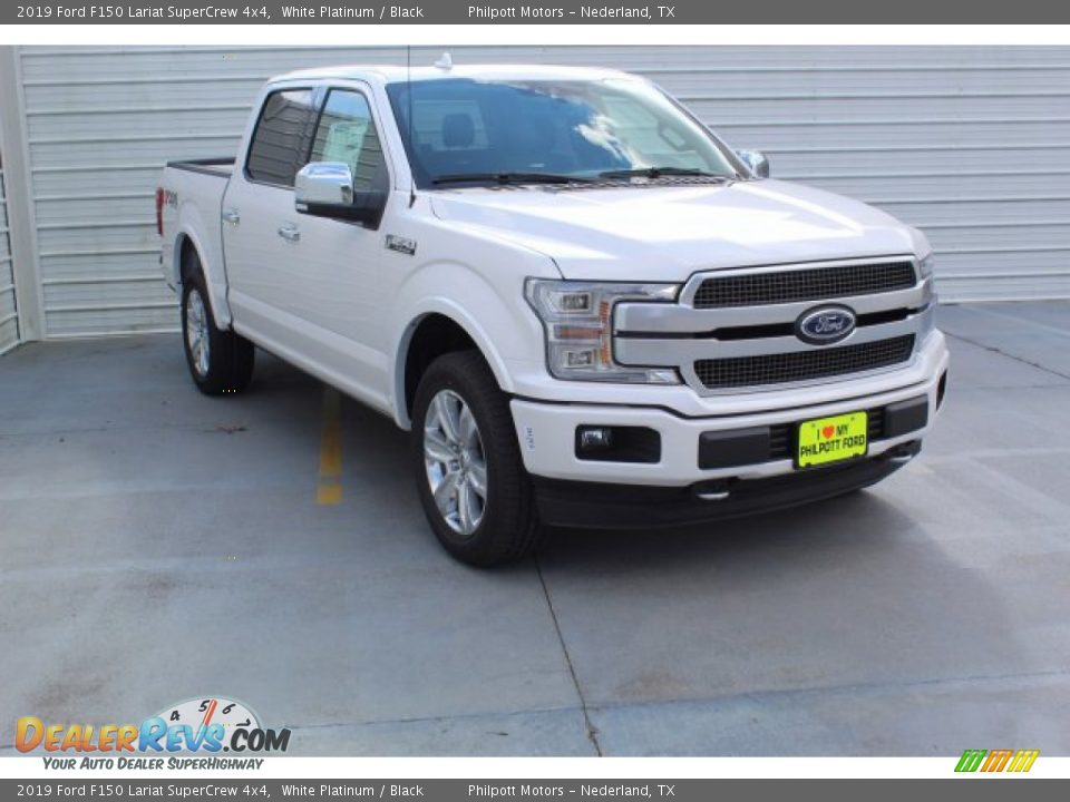 2019 Ford F150 Lariat SuperCrew 4x4 White Platinum / Black Photo #2