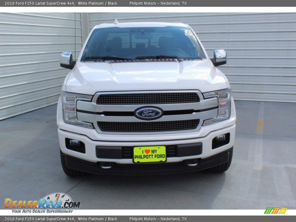 2019 Ford F150 Lariat SuperCrew 4x4 White Platinum / Black Photo #3