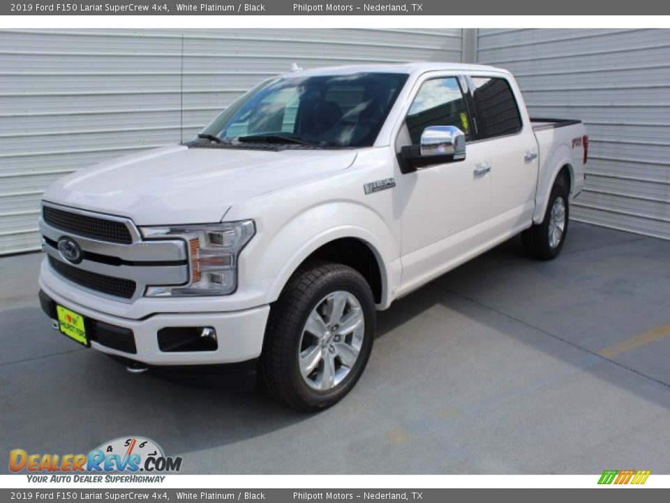 2019 Ford F150 Lariat SuperCrew 4x4 White Platinum / Black Photo #4