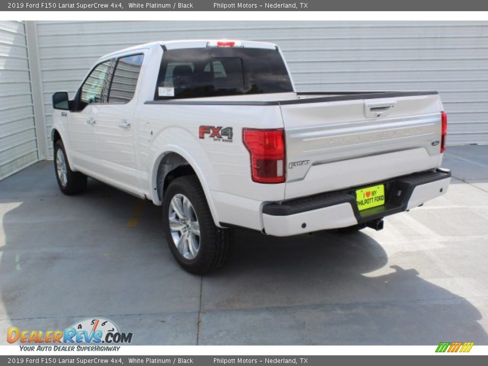 2019 Ford F150 Lariat SuperCrew 4x4 White Platinum / Black Photo #6