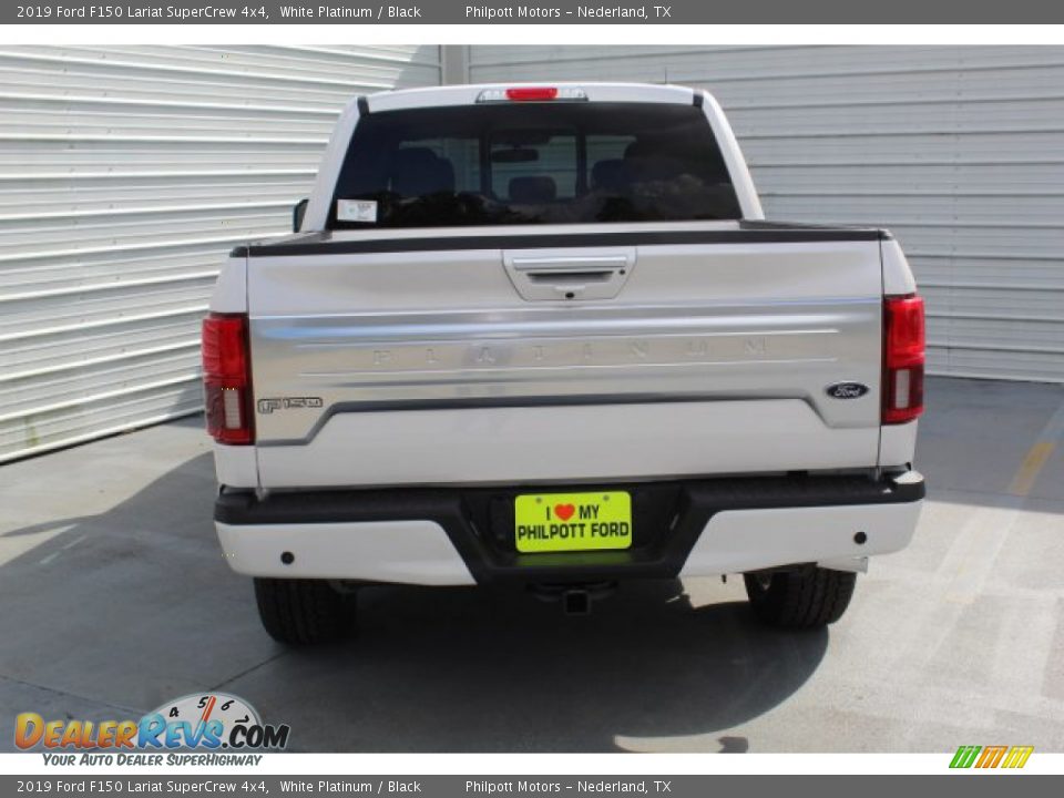 2019 Ford F150 Lariat SuperCrew 4x4 White Platinum / Black Photo #7