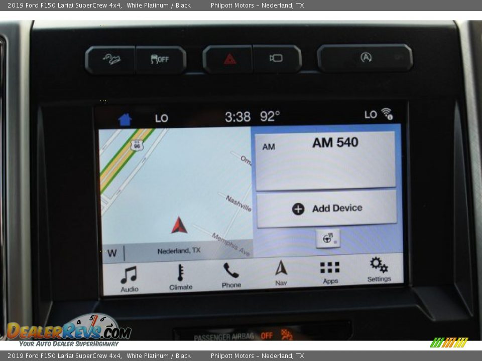 2019 Ford F150 Lariat SuperCrew 4x4 White Platinum / Black Photo #16