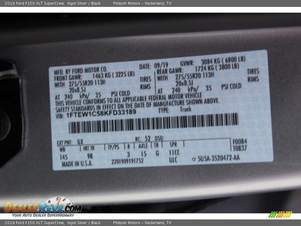 2019 Ford F150 XLT SuperCrew Ingot Silver / Black Photo #26