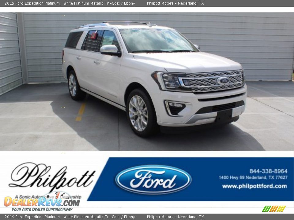 2019 Ford Expedition Platinum White Platinum Metallic Tri-Coat / Ebony Photo #1