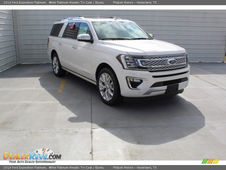 2019 Ford Expedition Platinum White Platinum Metallic Tri-Coat / Ebony Photo #2