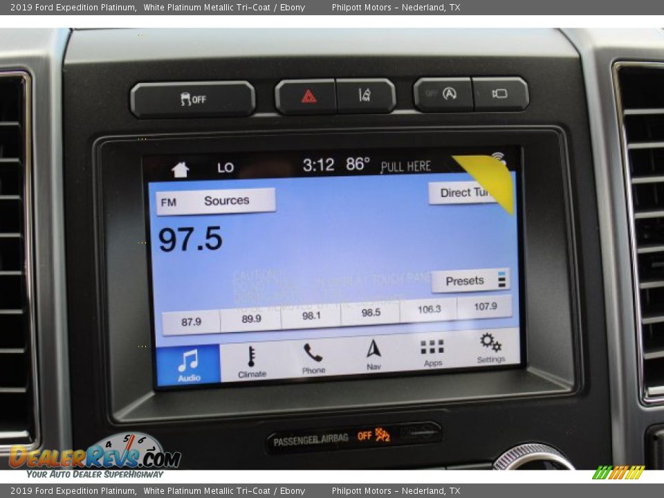 2019 Ford Expedition Platinum White Platinum Metallic Tri-Coat / Ebony Photo #15