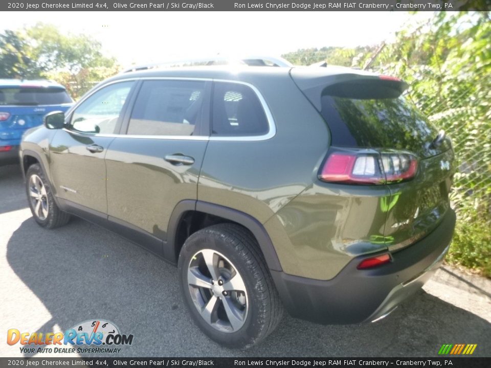 2020 Jeep Cherokee Limited 4x4 Olive Green Pearl / Ski Gray/Black Photo #5