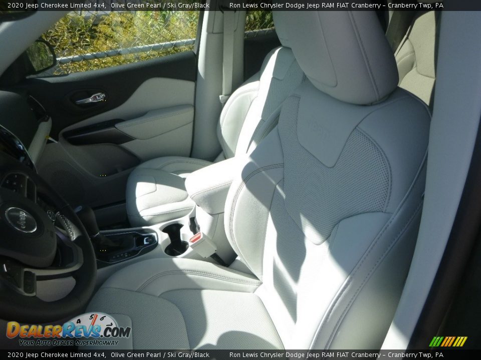 2020 Jeep Cherokee Limited 4x4 Olive Green Pearl / Ski Gray/Black Photo #12