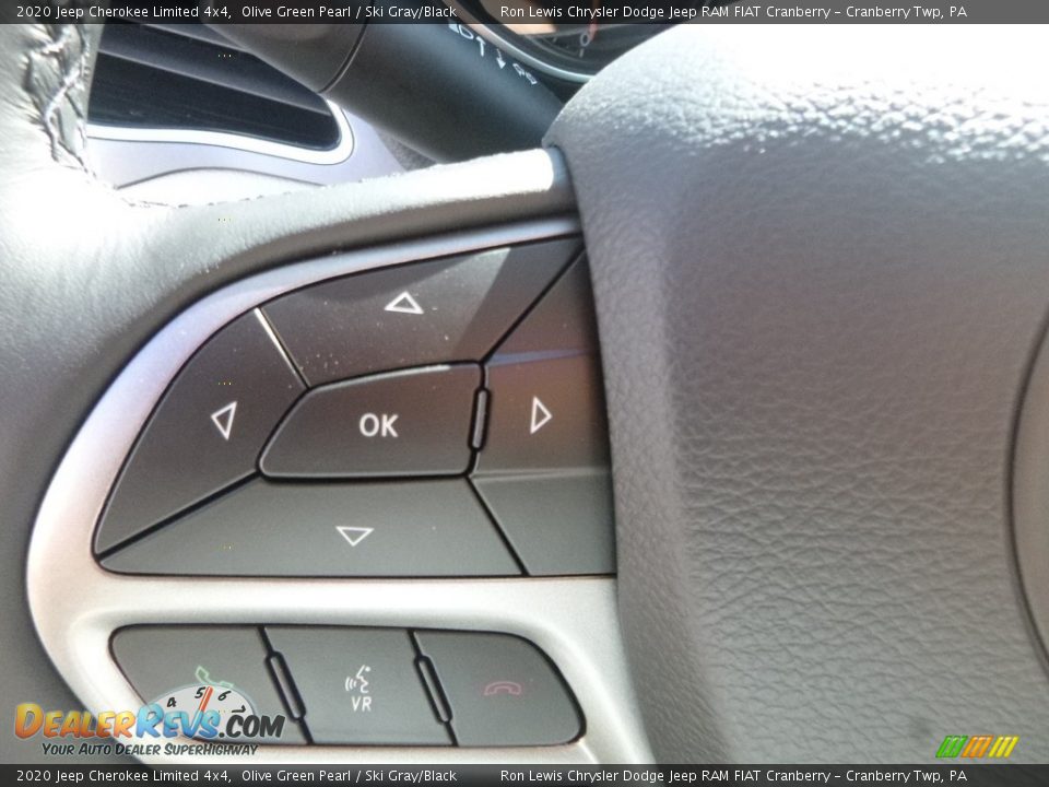 2020 Jeep Cherokee Limited 4x4 Olive Green Pearl / Ski Gray/Black Photo #14