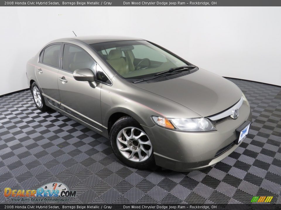 2008 Honda Civic Hybrid Sedan Borrego Beige Metallic / Gray Photo #3