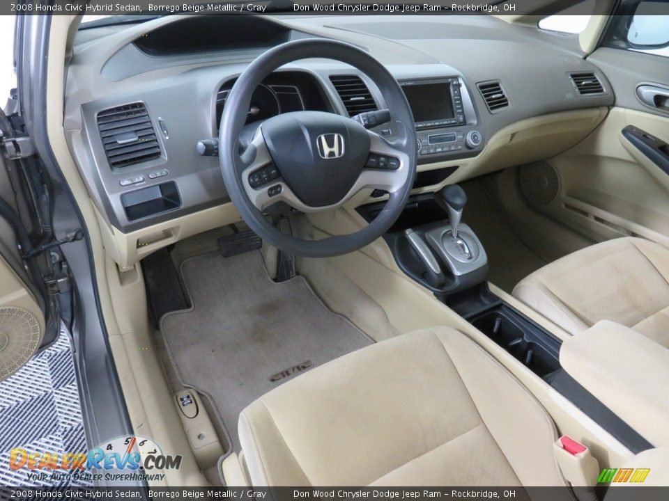 2008 Honda Civic Hybrid Sedan Borrego Beige Metallic / Gray Photo #29