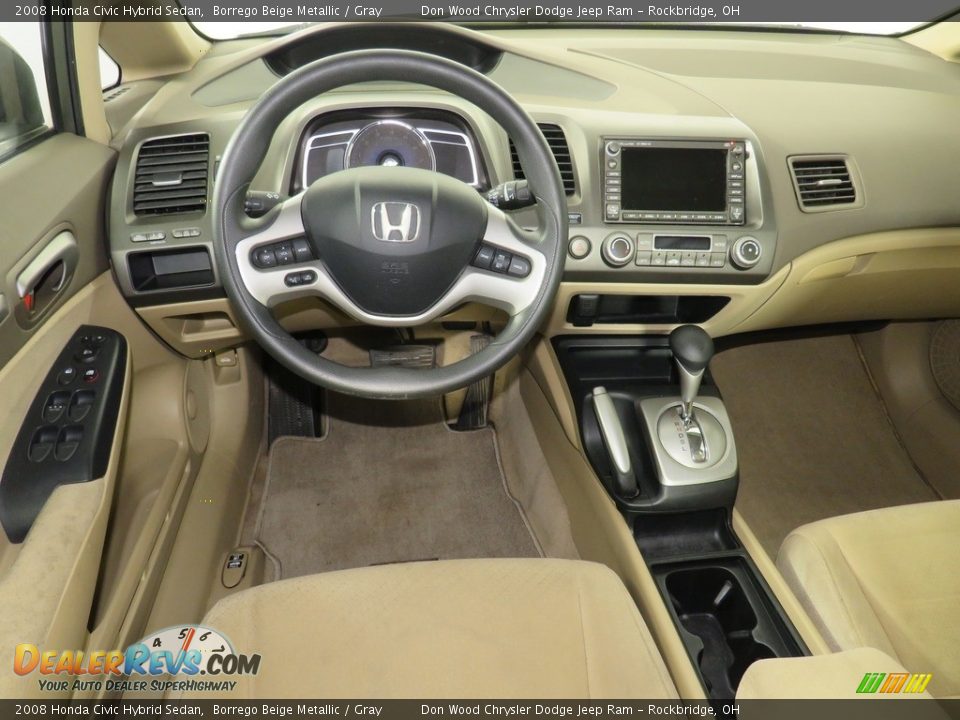 2008 Honda Civic Hybrid Sedan Borrego Beige Metallic / Gray Photo #33