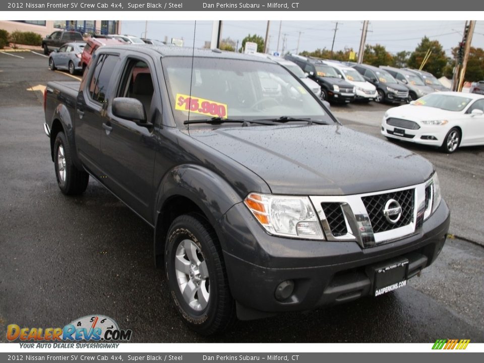 2012 Nissan Frontier SV Crew Cab 4x4 Super Black / Steel Photo #3