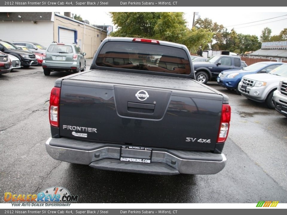 2012 Nissan Frontier SV Crew Cab 4x4 Super Black / Steel Photo #6