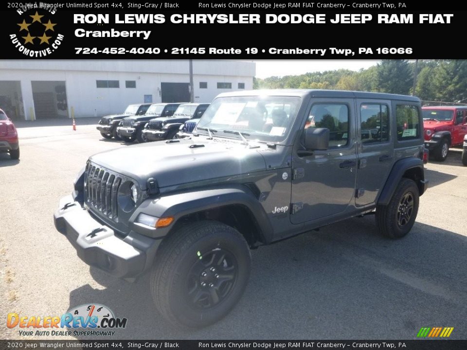 2020 Jeep Wrangler Unlimited Sport 4x4 Sting-Gray / Black Photo #1