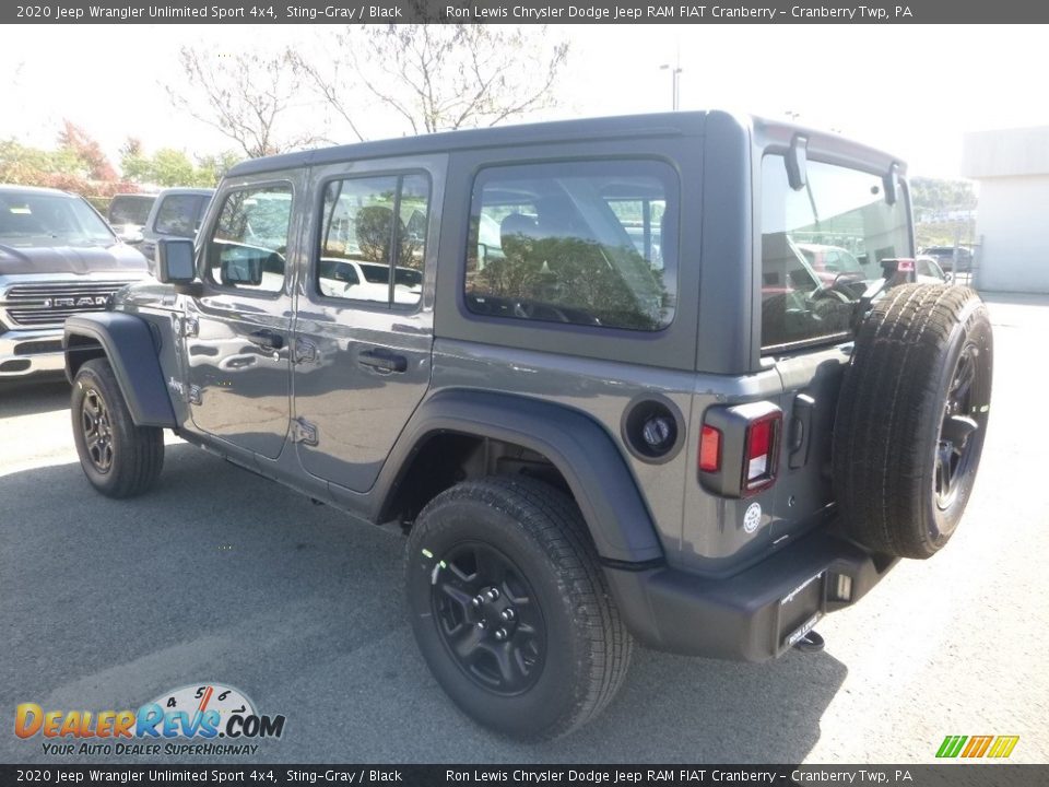 2020 Jeep Wrangler Unlimited Sport 4x4 Sting-Gray / Black Photo #3