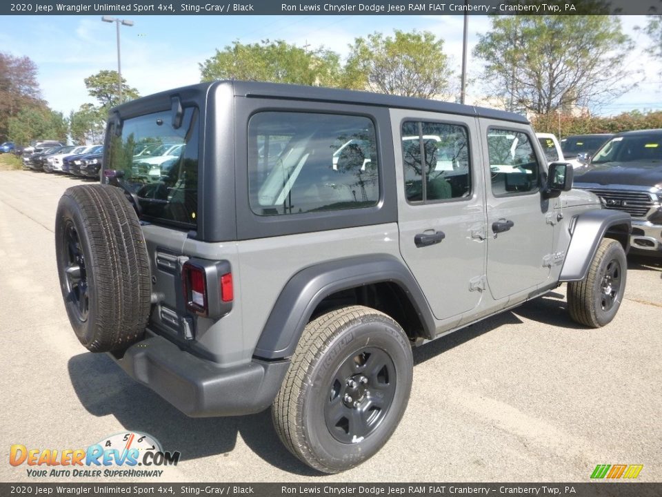 2020 Jeep Wrangler Unlimited Sport 4x4 Sting-Gray / Black Photo #5