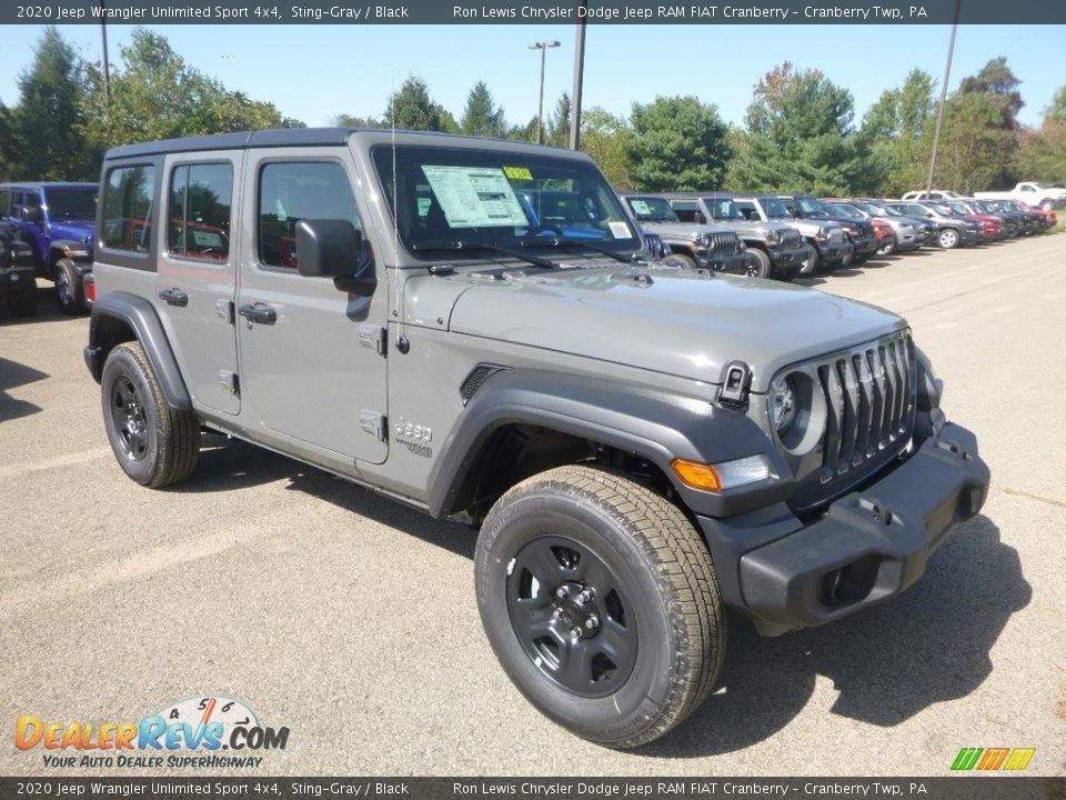 2020 Jeep Wrangler Unlimited Sport 4x4 Sting-Gray / Black Photo #7