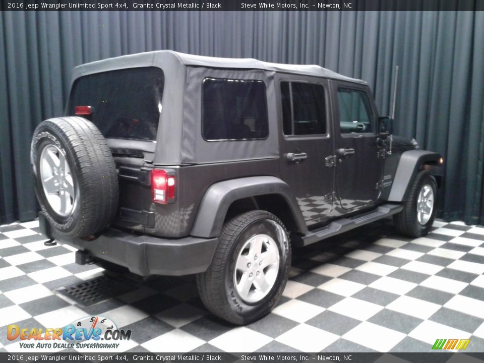 2016 Jeep Wrangler Unlimited Sport 4x4 Granite Crystal Metallic / Black Photo #6