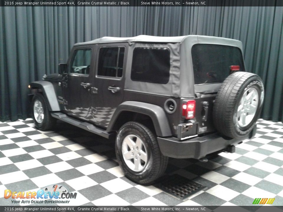 2016 Jeep Wrangler Unlimited Sport 4x4 Granite Crystal Metallic / Black Photo #8