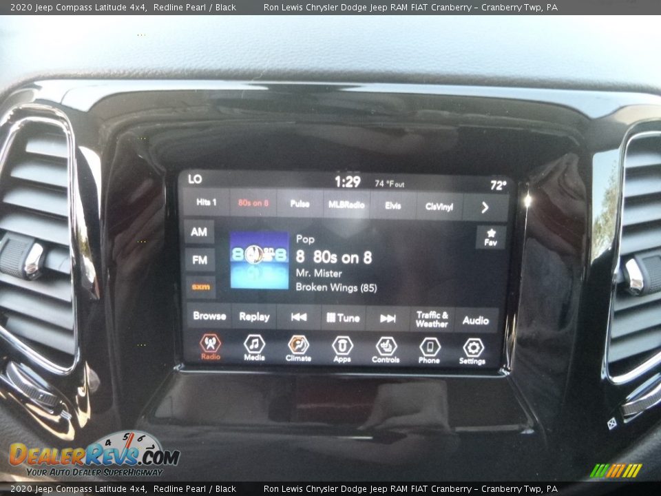 2020 Jeep Compass Latitude 4x4 Redline Pearl / Black Photo #18