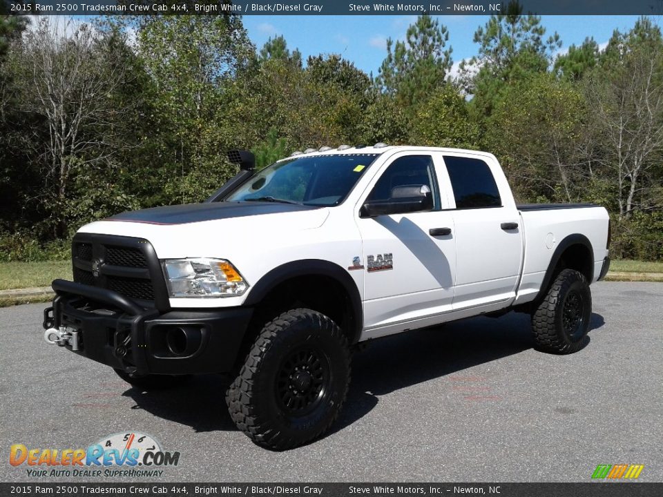 2015 Ram 2500 Tradesman Crew Cab 4x4 Bright White / Black/Diesel Gray Photo #2