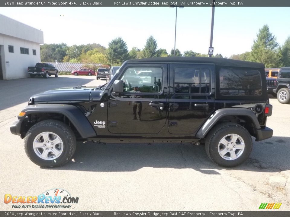 2020 Jeep Wrangler Unlimited Sport 4x4 Black / Black Photo #2
