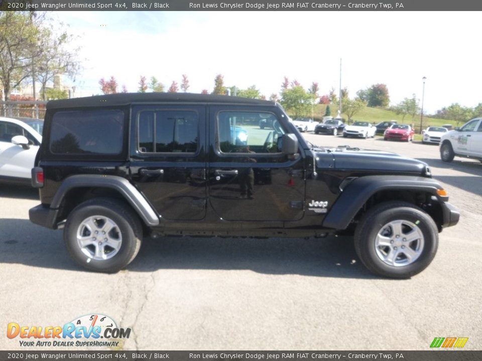 2020 Jeep Wrangler Unlimited Sport 4x4 Black / Black Photo #6