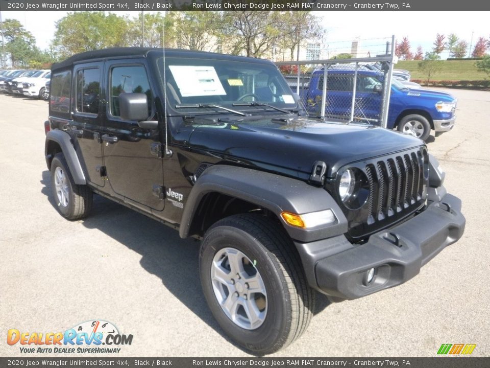 2020 Jeep Wrangler Unlimited Sport 4x4 Black / Black Photo #7