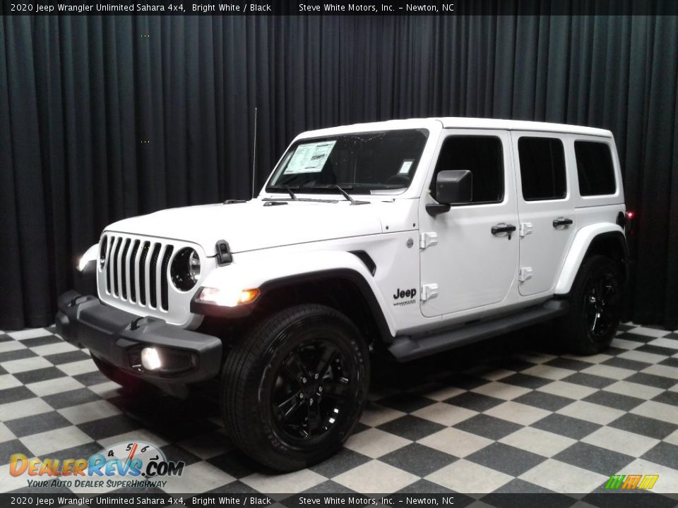 2020 Jeep Wrangler Unlimited Sahara 4x4 Bright White / Black Photo #2