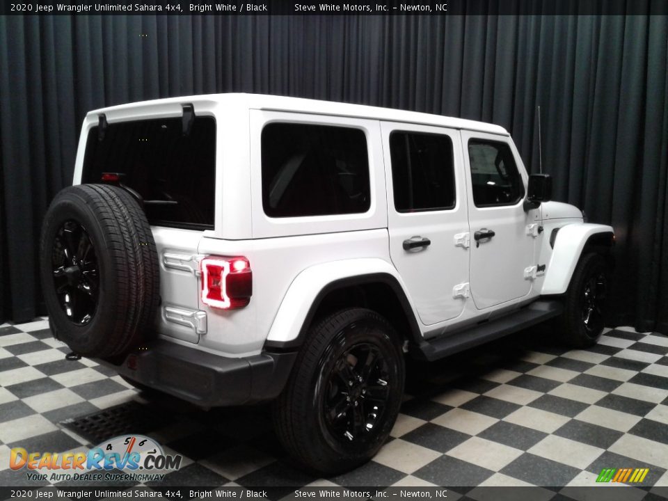2020 Jeep Wrangler Unlimited Sahara 4x4 Bright White / Black Photo #6